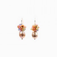 Boucles d'oreilles perle de culture Flower 