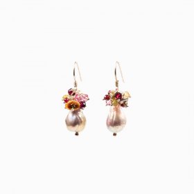 Boucles d'oreilles Flower et perle 