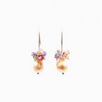 Boucles d'oreilles Flower et perle 